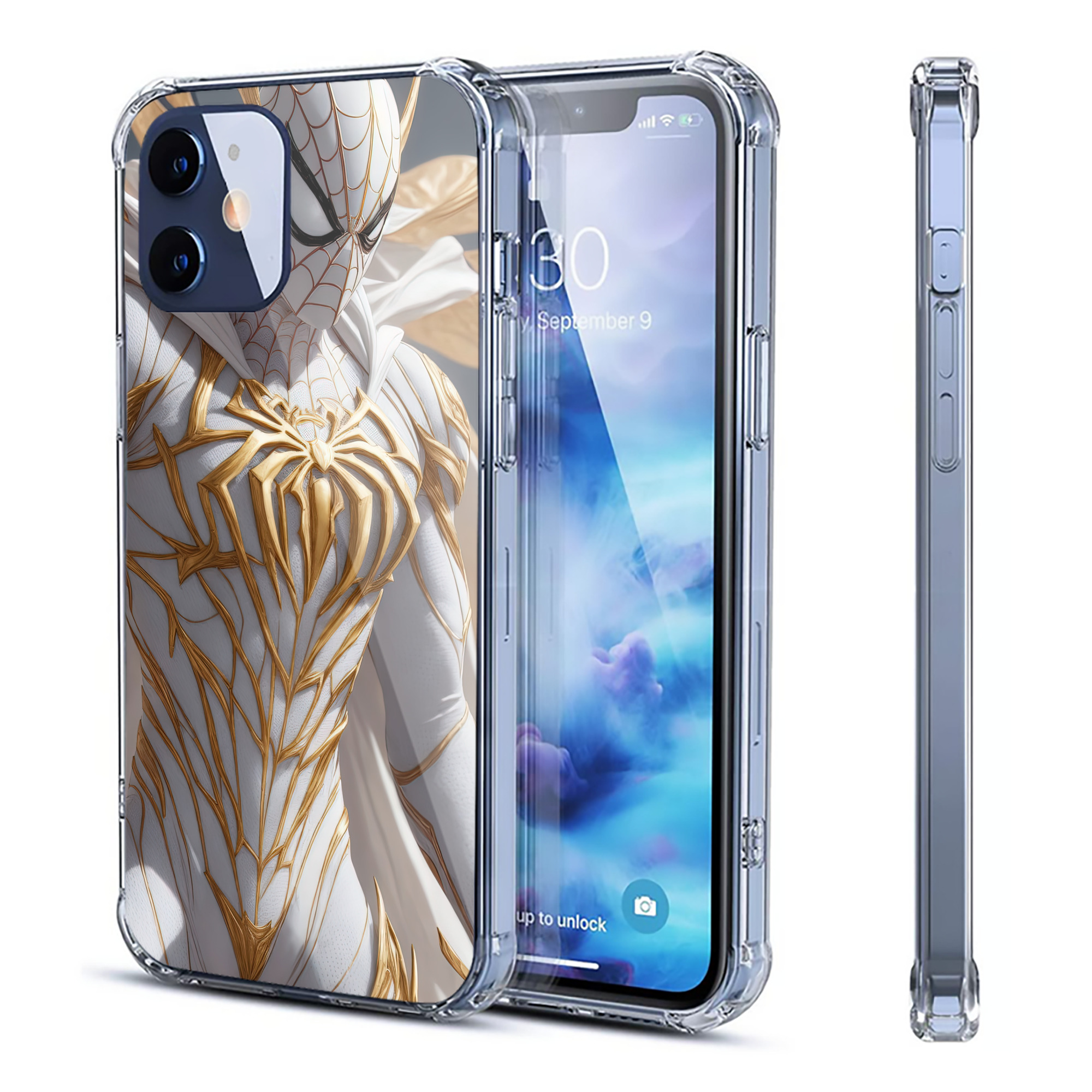 （画像用） Spider Man スパイダーマン 【iPhone 12シリーズ対応】透明スマホケース（クリアソフトケース）